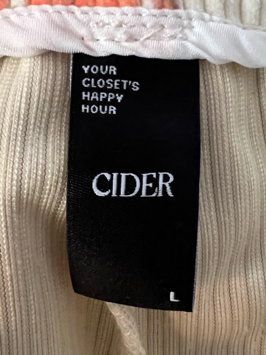 Cider Mushroom Print Corduroy Overalls Wide Leg Cottagecore Indie Beige L - Picture 8 of 9